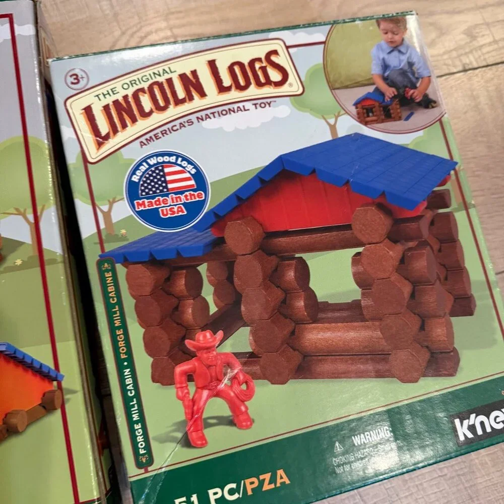The Original Lincoln Logs Building Set Empty Boxes